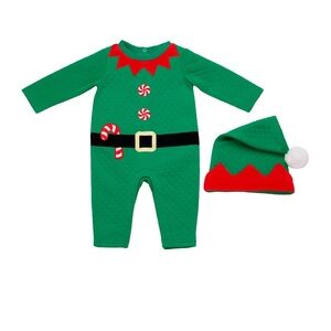 Macy's Green and Red Elf Kids Matching Set